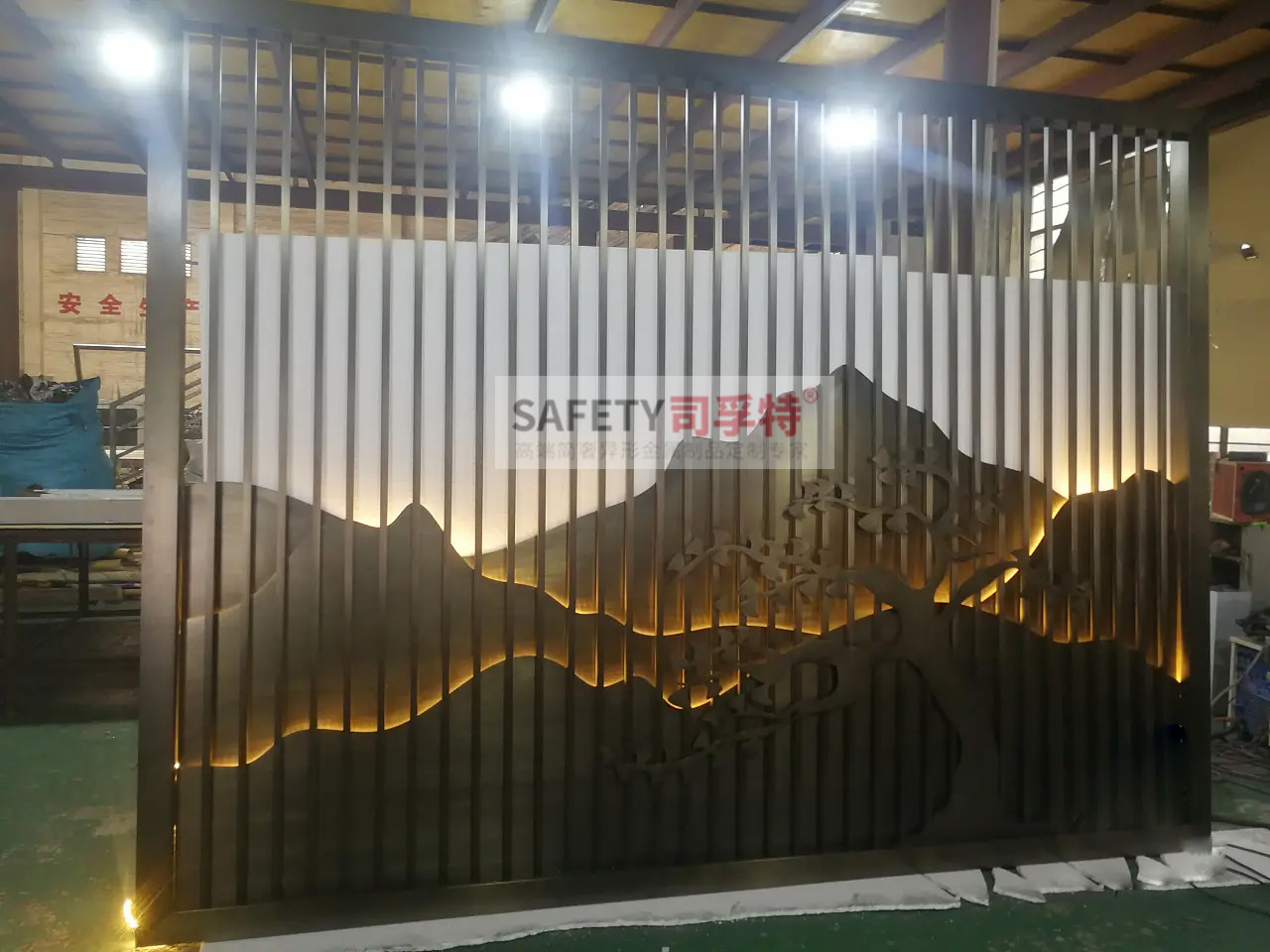 金屬山水屏風隔斷：新中式古典風，精致優(yōu)雅，輕奢舒適(圖3)