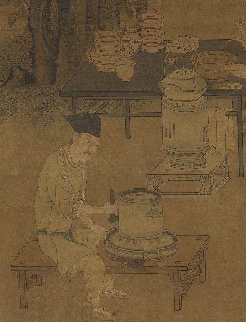 重拾“圍爐煮茶”文化，一起看看故宮藏畫里的“圍爐煮茶”[精制鋼圍爐茶桌](圖3)